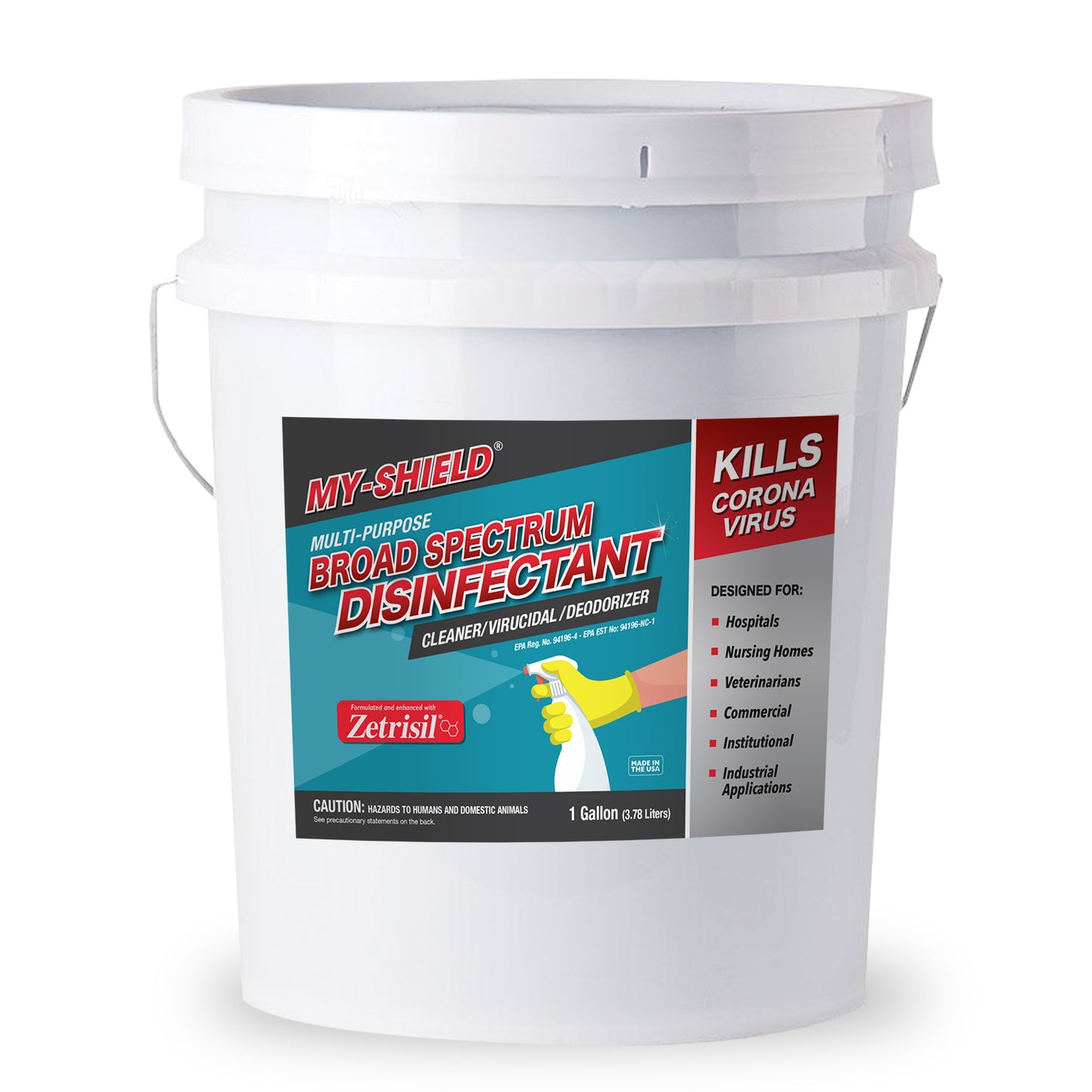 My Shield Broad Spectrum Long-Lasting Disinfectant with Nano-Spear Technology Powered by Zetrisil® EPA Reg. #94196-4