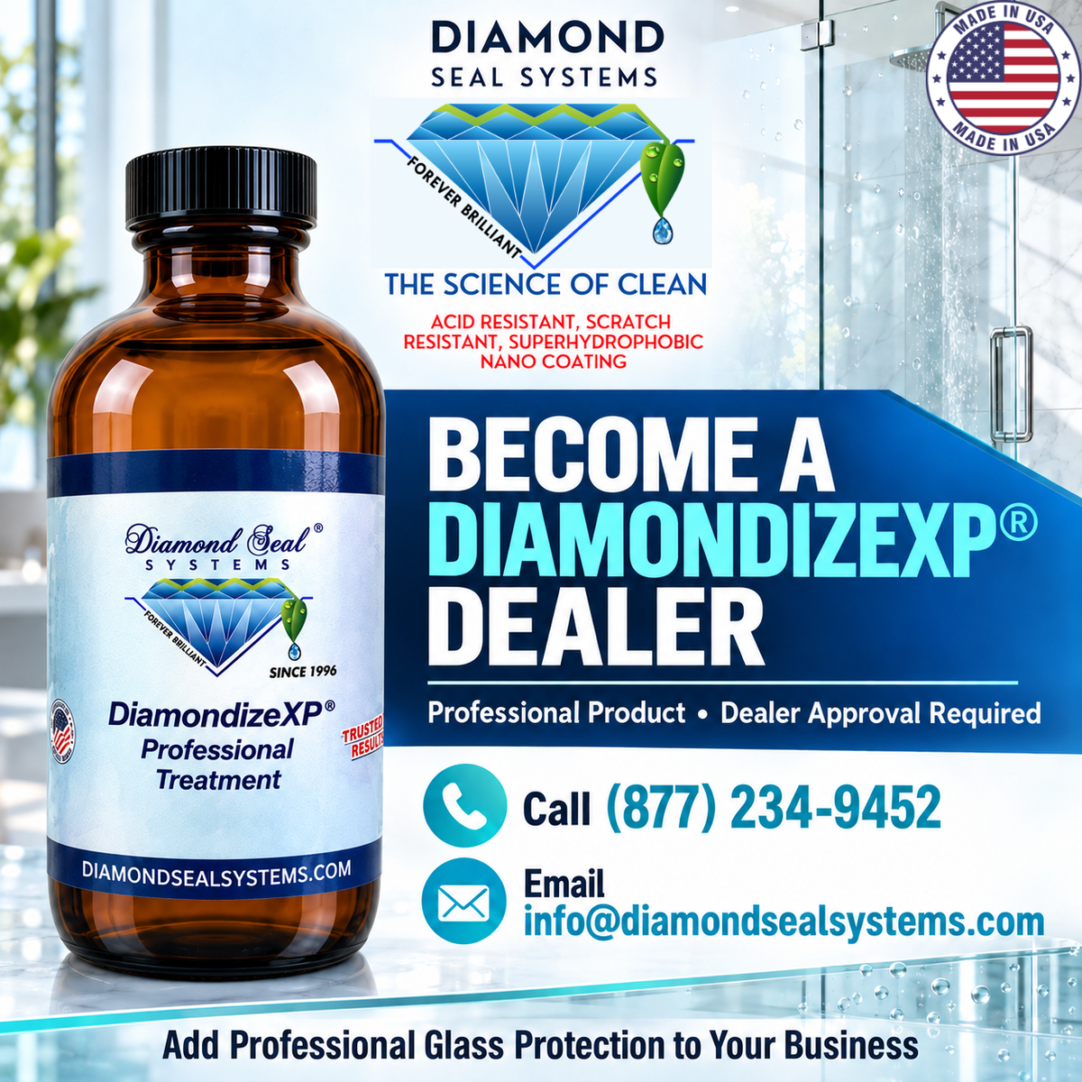 DiamondizeXP® Professional Glass Treatment — Dealer Only