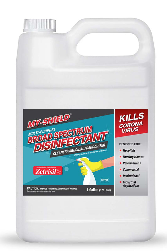 My Shield Broad Spectrum Disinfectant with Nano-Spear Technology Powered by Zetrisil® EPA Reg. #94196-4