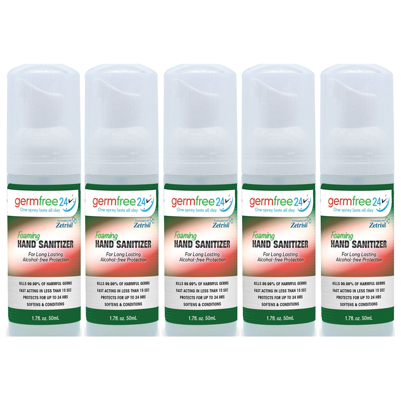 24-Hour Hand Sanitizer - Alcohol Free - FDA Approved - with Zetrisil®